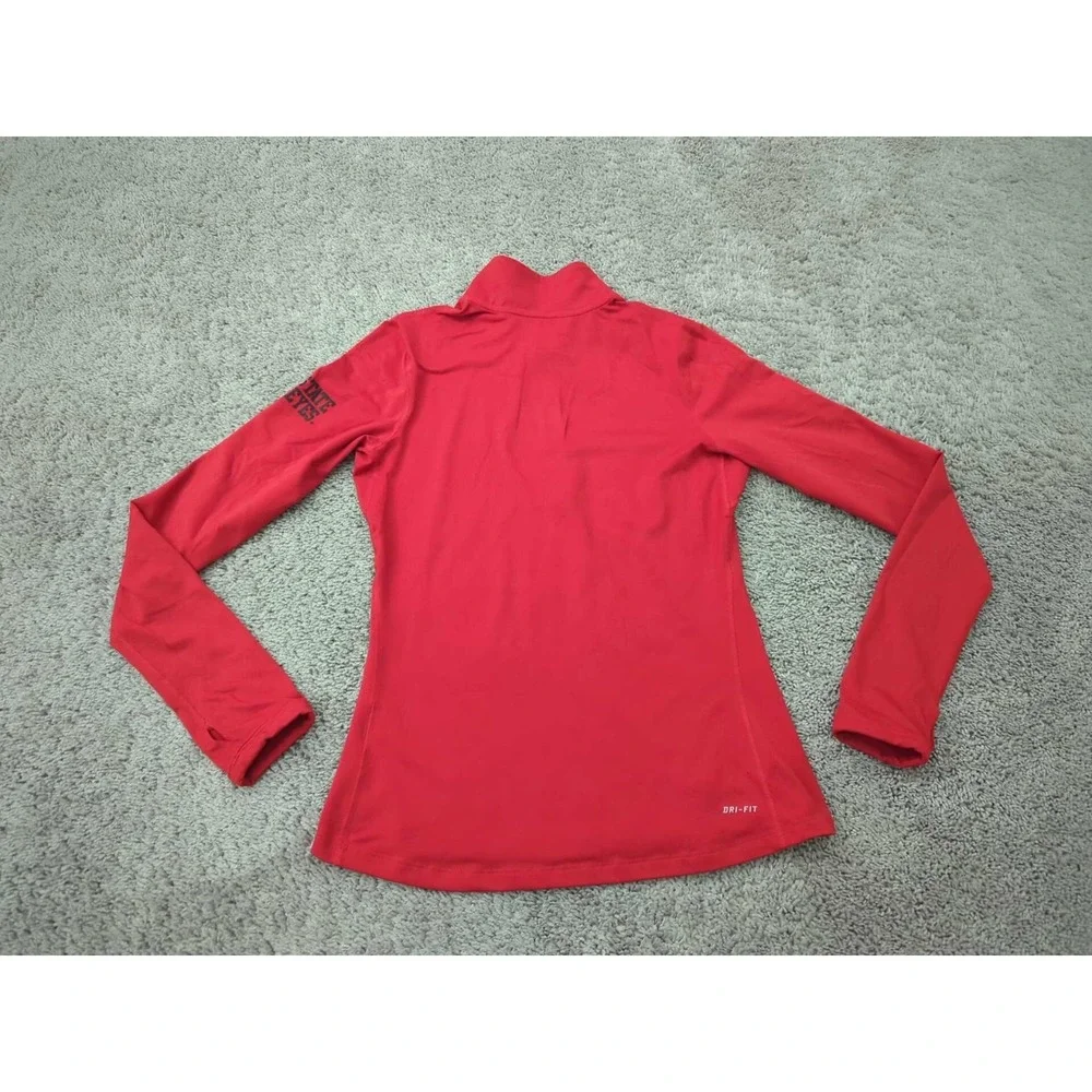 Ohio State Buckeyes Pullover Womens Small 1/4‎ Zip NCAA Nike Dri-Fit Red